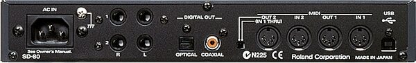Edirol SD80 Studio Canvas USB MIDI Sound Module and Synthesizer, Rear