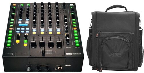 Rane Sixty-Eight Professional 4-Channel Mixer with USB and Serato DJ, With Gator Bag