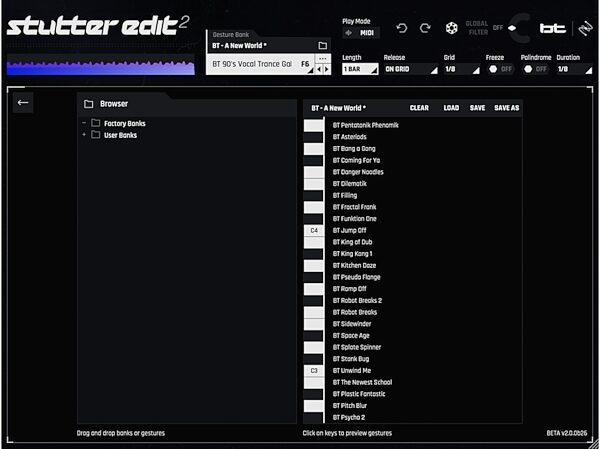 iZotope Stutter Edit 2 Effect Software, Preset Manager