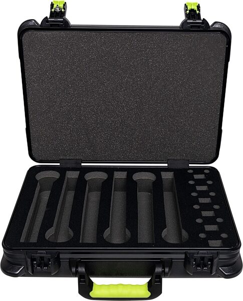 Shure x Gator Molded Wireless Handheld Microphone Case, Fits 6 Microphones, SH-MICCASEW06, Action Position Back