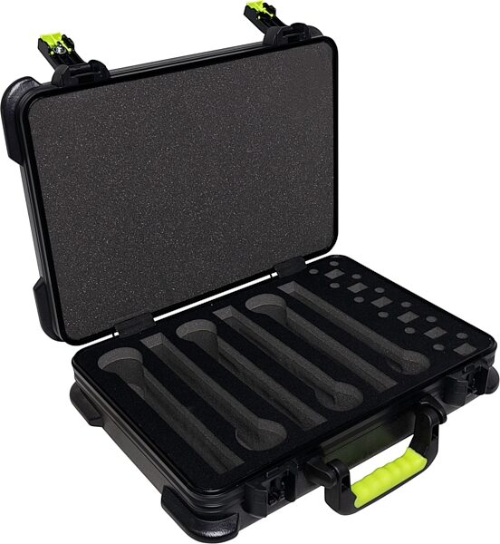 Shure x Gator Molded Wireless Handheld Microphone Case, Fits 6 Microphones, SH-MICCASEW06, Action Position Back