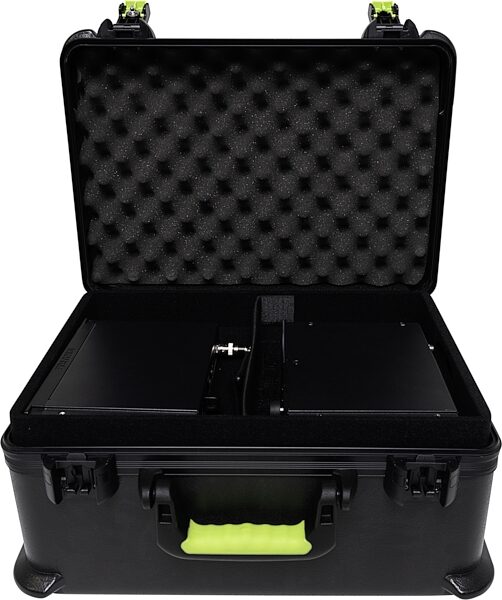 Shure x Gator Molded Wireless Handheld Microphone Case, Fits 7 Microphones, SH-MICCASEW07, Open Full with Receiver Tray