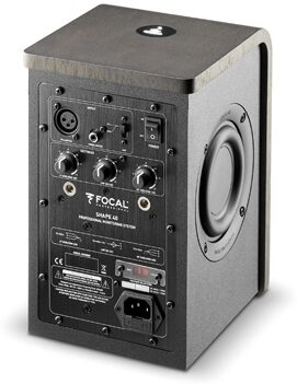 Focal Shape 40 Active Powered Studio Monitor, Dark Walnut, Single Speaker, Main Back