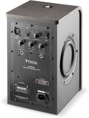 Focal Shape 50 Active Powered Studio Monitor, Dark Walnut, Single Speaker, Main Back