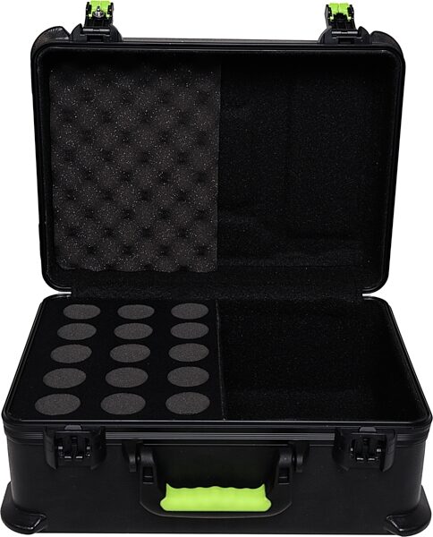 Shure x Gator TSA Molded Microphone Case, Fits 15 Microphones, SH-MICCASE15, Open Empty