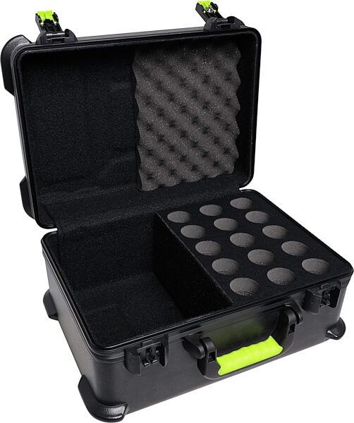 Shure x Gator TSA Molded Microphone Case, Fits 15 Microphones, SH-MICCASE15, Open Empty Angle