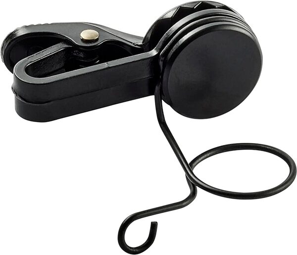 Shure RK183T1 Single Tie Clip for Lavalier Microphones, Black, Action Position Back