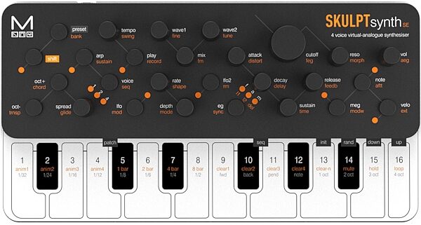 Modal Skulpt SE 4-Voice Virtual-Analog Synthesizer, Action Position Front