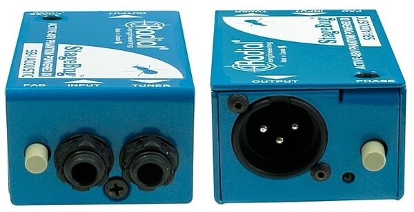 Radial StageBug SB-1 Active Acoustic Instrument Direct Box, Front and Back