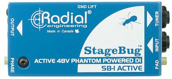 Radial StageBug SB-1 Active Acoustic Instrument Direct Box, Top