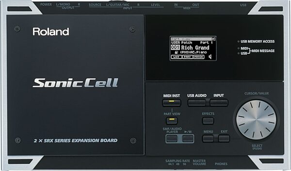Roland Sonic Cell Synthesizer Module with USB Audio Interface, Top View