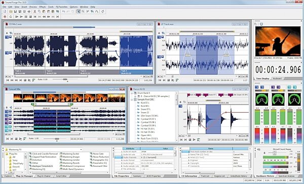Sony SoundForge Pro Multichannel Editing Software (Windows), Screenshot