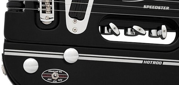 Traveler Speedster Hot Rod Electric Guitar with Gig Bag, Black Closeup