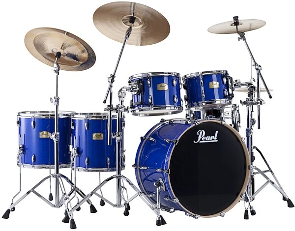 Pearl SSC924X Session Studio Classic Drum Shell Kit, 4-Piece, Sheer Blue