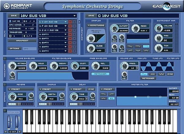 East West Symphonic Orchestra Platinum (Macintosh and Windows), Main
