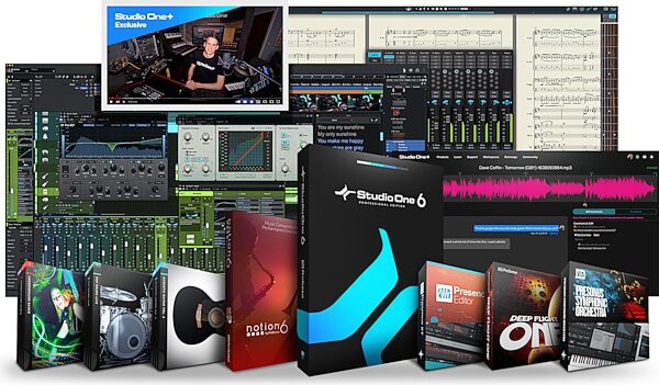PreSonus Studio One Plus - Yearly Subscription, Digital Download, Action Position Back