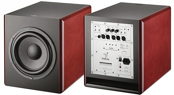 Focal Sub6 Active Powered Studio Subwoofer (350 Watts), Red, USED, Blemished, Action Position Back