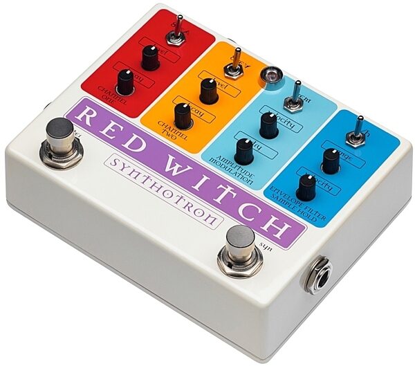 Red Witch Synthotron Analog Guitar Synthesizer Pedal, Angle