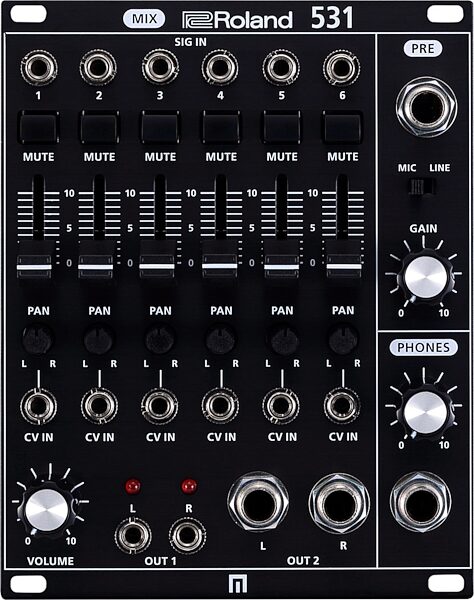 Roland SYSTEM-500 531 6-Channel Mixer Module, Main