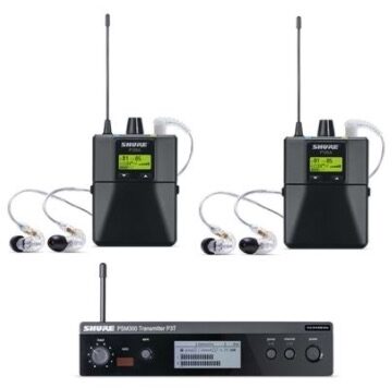 Shure PSM300 Twin Pack Pro IEM Wireless In-Ear Monitor System with SE215 In-Ear Headphones and P3RA Recievers, Main