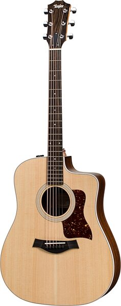 Taylor 210ce Dreadnought Rosewood Acoustic-Electric Guitar (with Gig Bag), Action Position Front