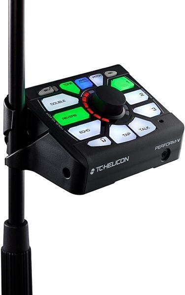 TC-Helicon Perform-V Vocal Performance Mic-Stand-Mount Processor, On Stand