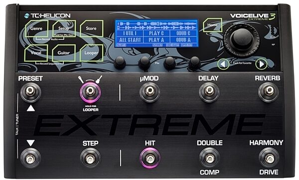 TC-Helicon VoiceLive 3 Extreme Vocal and Guitar FX Pedal, Front