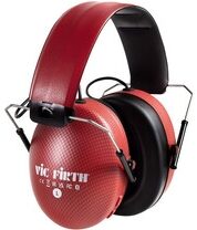 Vic Firth Bluetooth Isolation Headphones, Red, Action Position Back