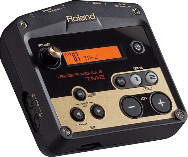 Roland TM-2 Drum Trigger Module, New, Angle
