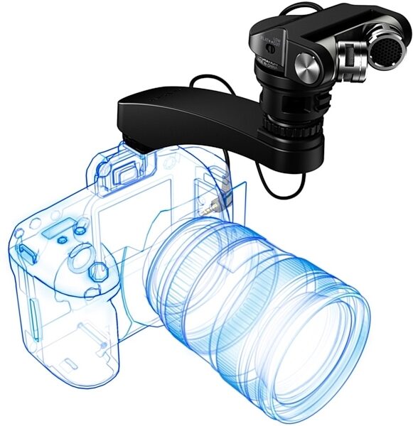 TASCAM TM-2X X-Y Stereo Condenser Microphone for DSLR Cameras, New, Alt