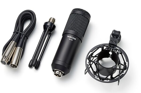 TASCAM TM-70 Professional Podcasting Dynamic Microphone, New, Package Contents