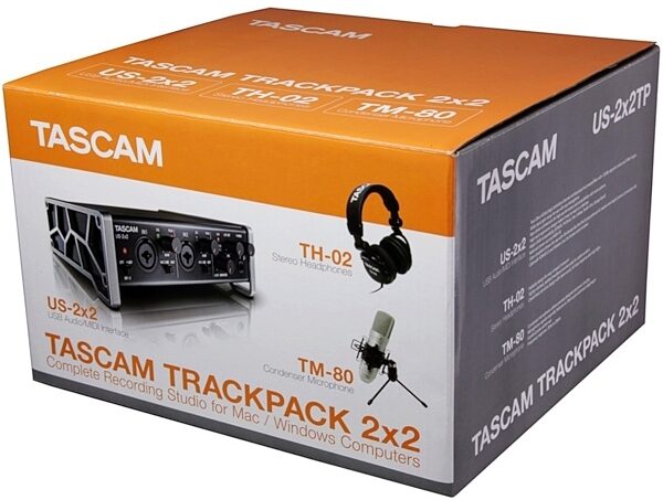 TASCAM US 2x2 TrackPack Recording Package, Alt