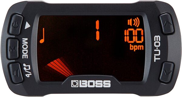 Boss TU-03 Clip On Tuner and Metronome, New, Action Position Back