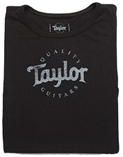Taylor Ladies Logo T-Shirt, Black/White, Medium, Action Position Front