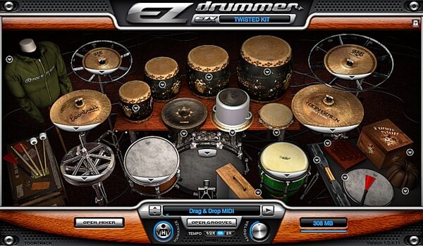 Toontrack Twisted Kit EZX Expansion for EZ Drummer Software, Screenshot