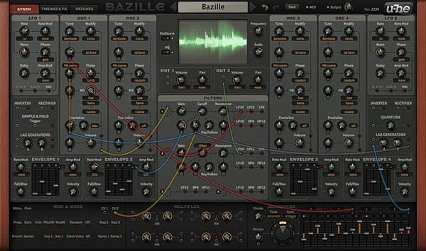 u-he Bazille Software Synthesizer, Digital Download, Screenshot Front