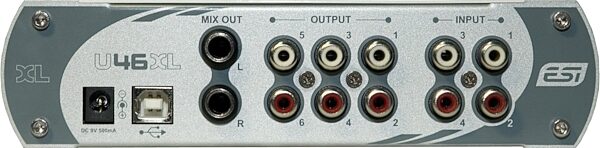 ESI Audio U46XL USB Audio Interface, Rear