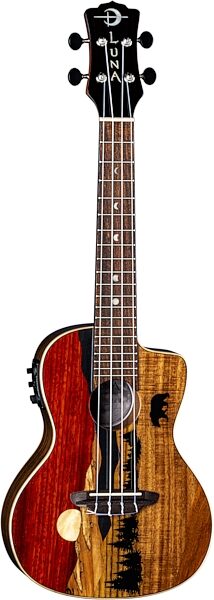 Luna Vista Bear Concert Acoustic-Electric Ukulele (with Gig Bag), New, Main with head Front