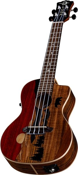 Luna Vista Bear Concert Acoustic-Electric Ukulele (with Gig Bag), New, Angled with head Front