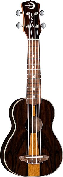 Luna Soprano Ziricote Ukulele (with Gig Bag), Main with head Front