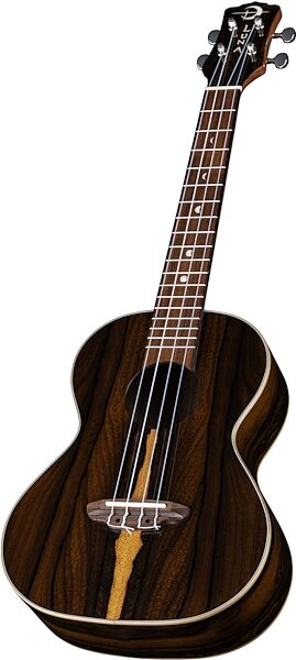 Luna Tenor Ziricote Ukulele (with Gig Bag), Angled with head Front