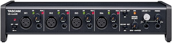 TASCAM US-4X4HR 4x4 USB Audio Interface, New, Front