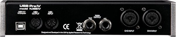 ART USB Pre IV 4x4 USB Audio Interface, Main Back