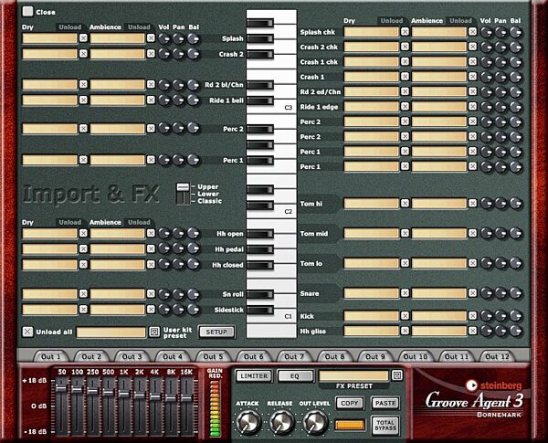 Steinberg Groove Agent Virtual Drummer (Macintosh and Windows), Sample Import Example