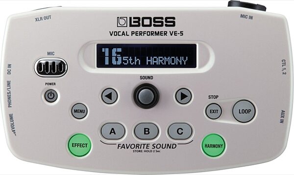 Boss VE-5 Vocal Performer Multi-Effects Processor, White