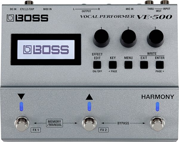 Boss VE-500 Vocal Performer Pedal, New, Action Position Back