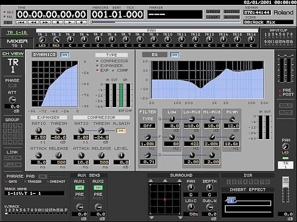 Roland VS2480CD 24-Track Digital Studio Workstation, Channel View