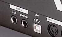 Access Virus TI Desktop Integrated Modeling Synth, Connectors Close-up