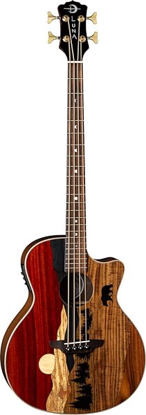Luna Vista Bear Acoustic-Electric Bass (with Case), New, Main with head Front