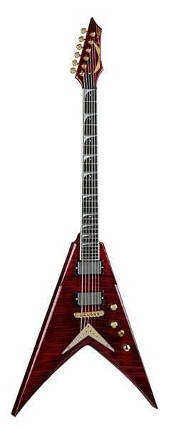 Dean Dave Mustaine V Limited Edition Electric Guitar (with Case), Transparent Red